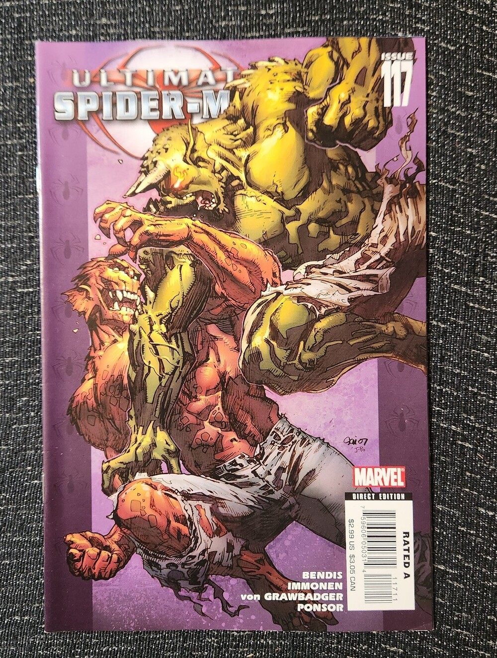 Marvel Ultimate Spider-Man - Purple, Green, Red Cover Art